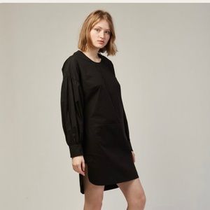 Rachel Comey Black Poplin Balloon Sleeve Knee Length Woolf Dress Size 6 NWT